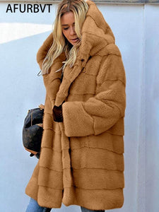 Coat - High Quality Luxury Long Fur Coat