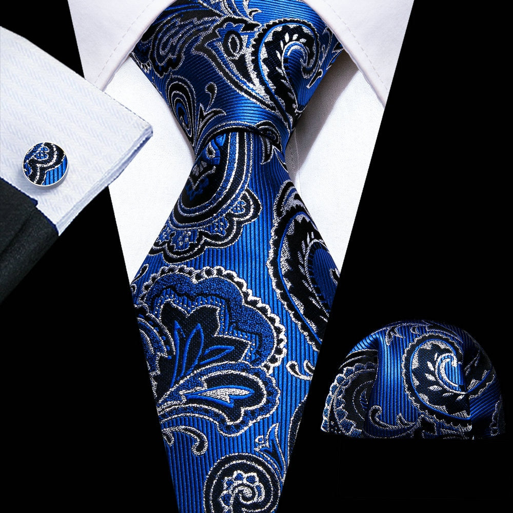 Ties Hanky Cufflinks Silk Set