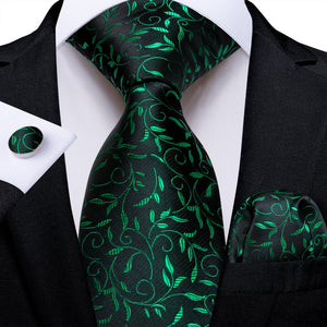 Tie -  Novelty Design Silk Teal Green Paisley Tie