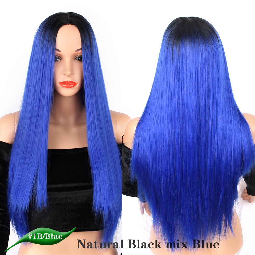 Wig - 24" Bluish Light Blue Wig