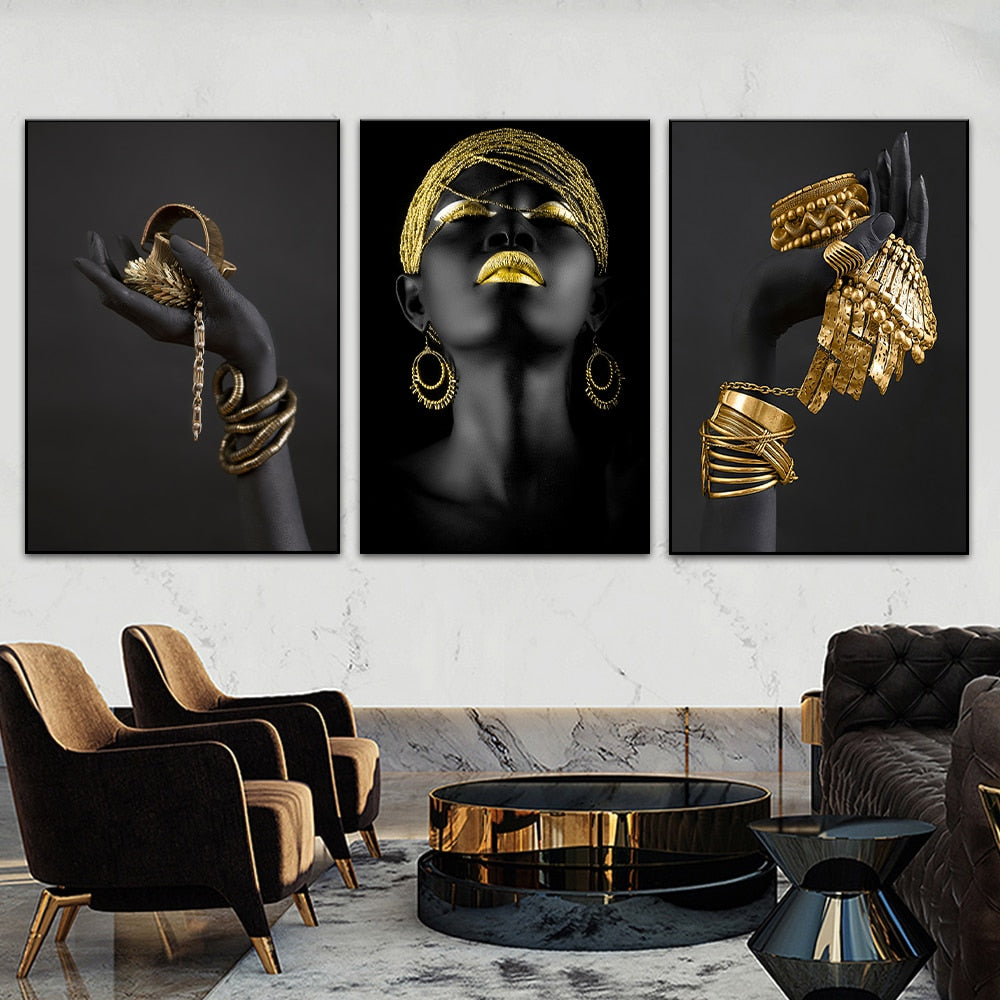 Modern African Woman Wall Art Prints