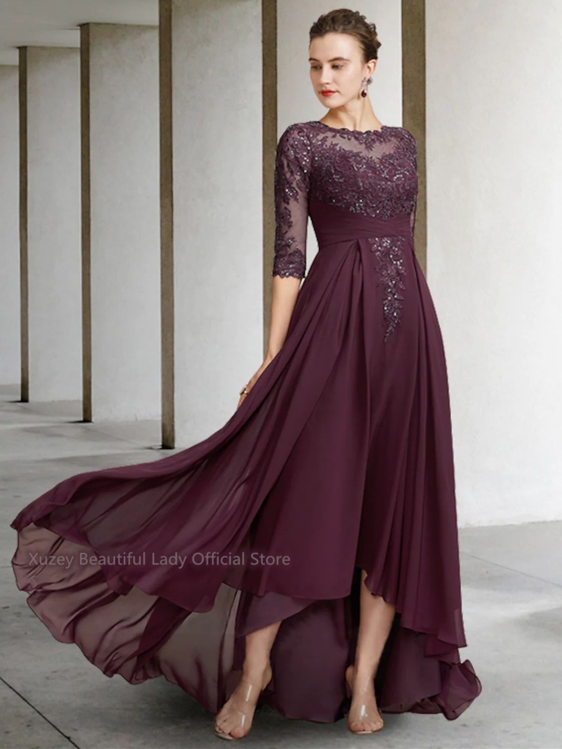 Gorgeous Lace Chiffon Beaded Evening Gowns