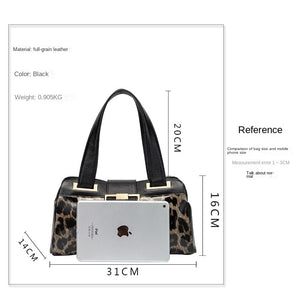 Purse - Leopard Print Luxury leather handbag