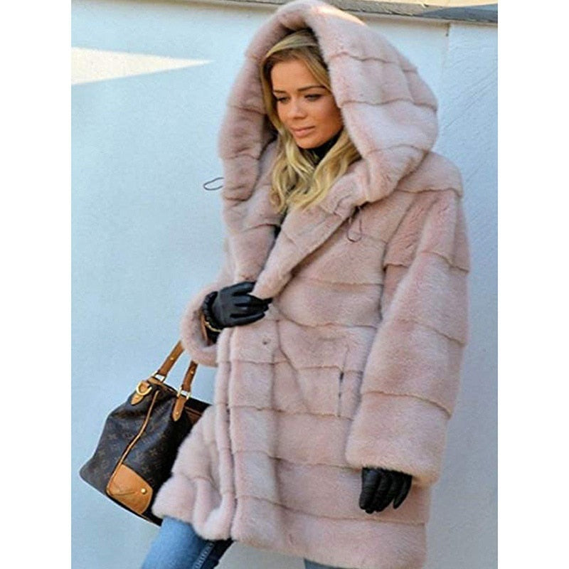 Coat - High Quality Luxury Long Fur Coat