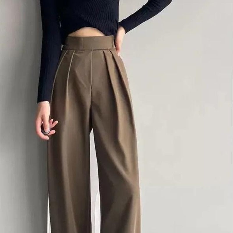 Draped Straight Pants