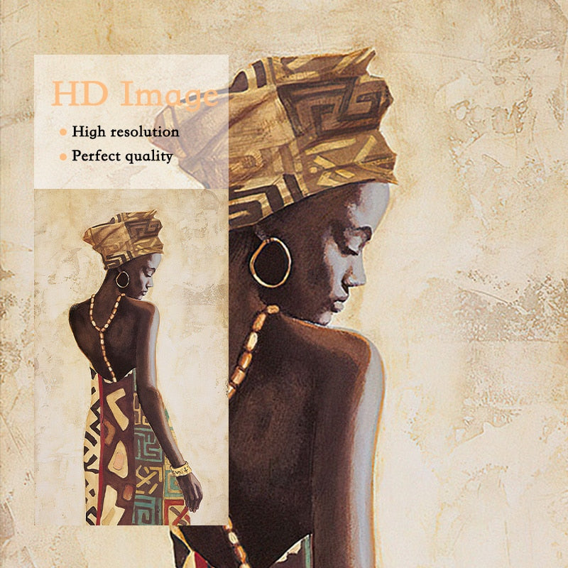 African Tribal Black Women Canvas