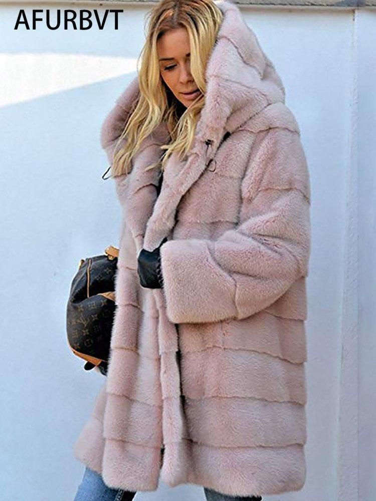 Coat - High Quality Luxury Long Fur Coat