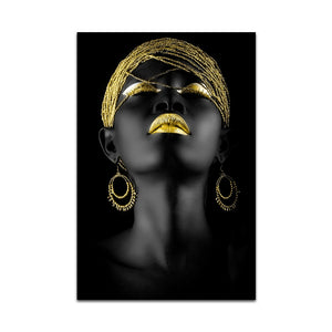 Modern African Woman Wall Art Prints