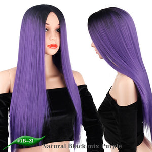 Wig - 24" Bluish Light Blue Wig