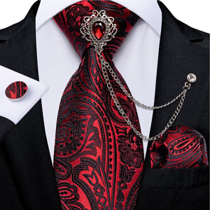 Red Fashion 8cm Men's Silk Tie