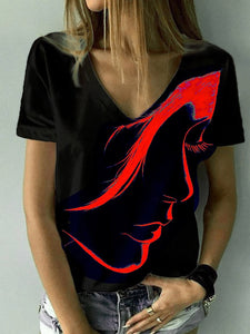 Abstract Portrait Painting T Shirt