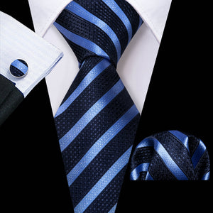 Ties Hanky Cufflinks Silk Set