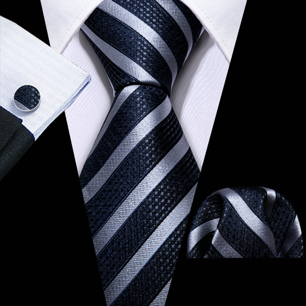 Ties Hanky Cufflinks Silk Set