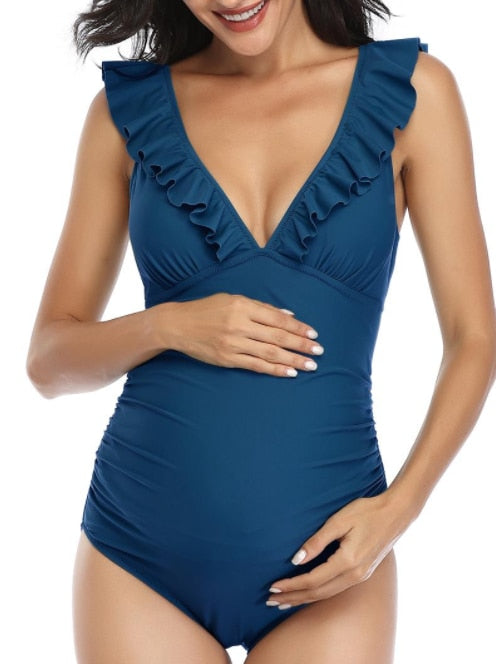 Maternity  Ruffle Beachwear Swimsuit