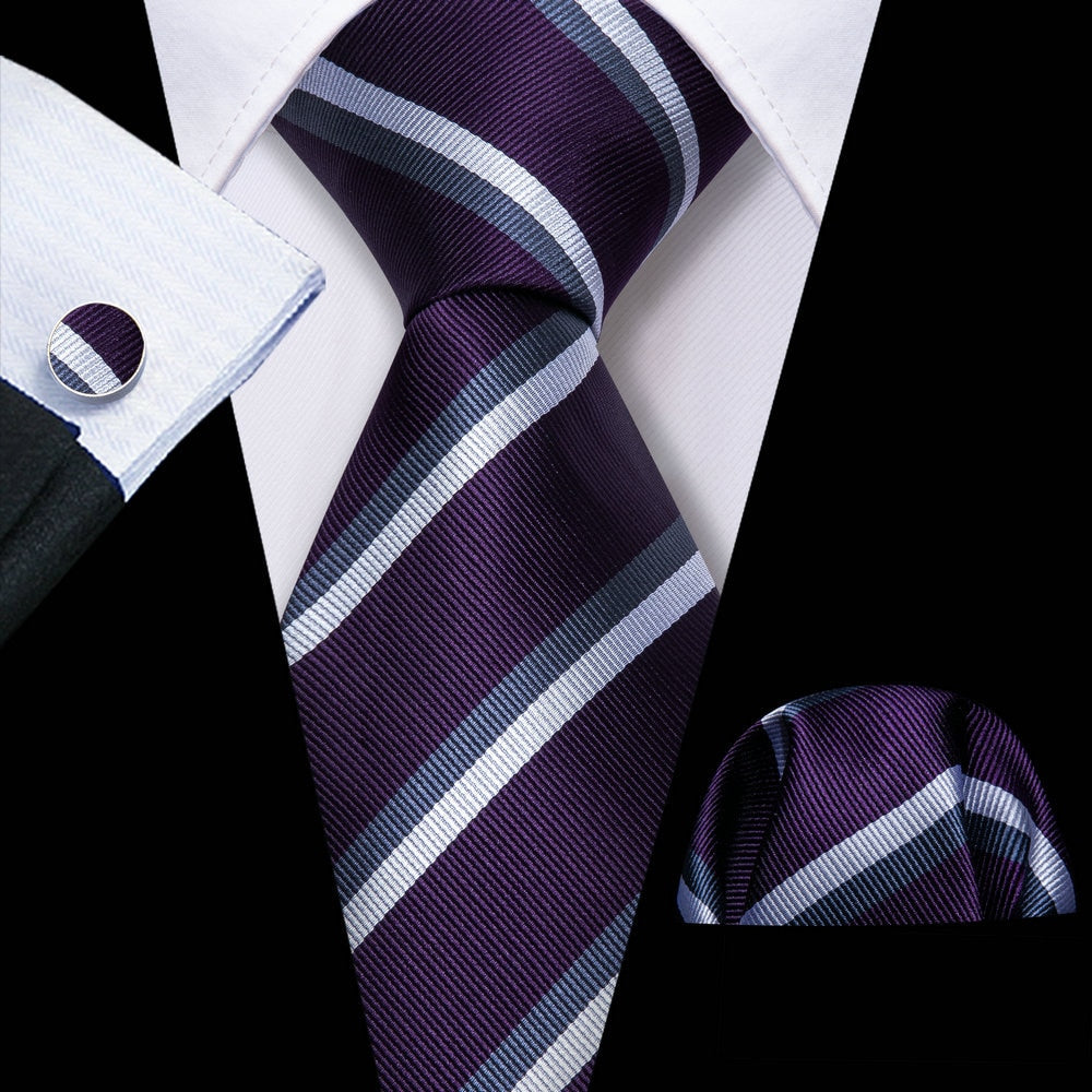 Ties Hanky Cufflinks Silk Set