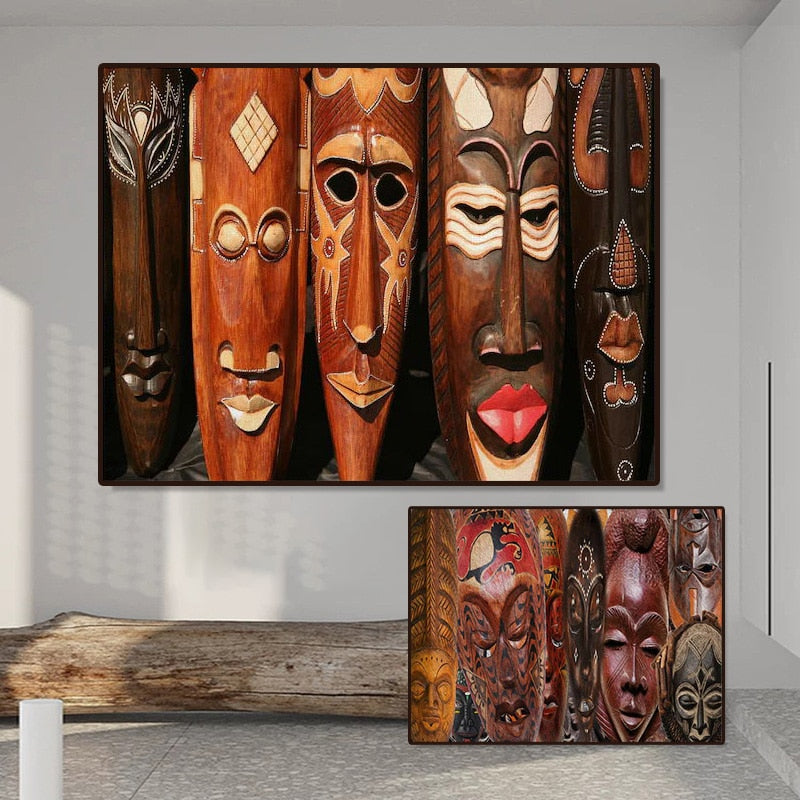 Painting - Traditional African Tribe Masks