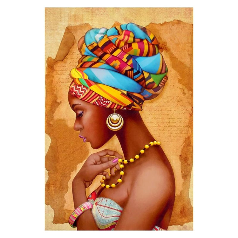 Painting - African Art Woman Painting