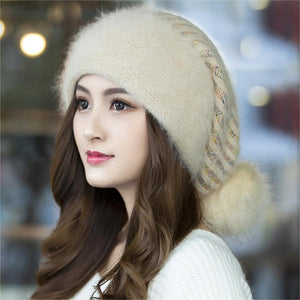 Women Hat -  Fleece Knitted Hat