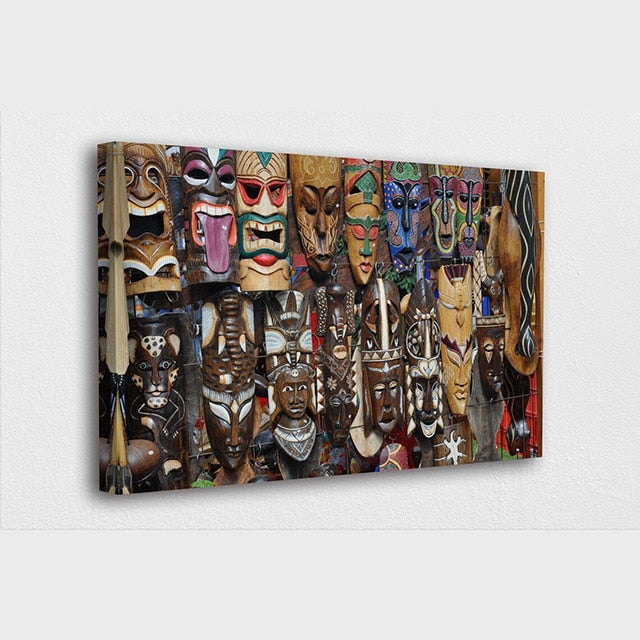 Painting - Traditional African Tribe Masks