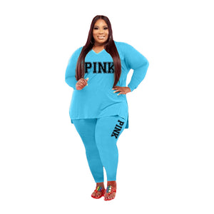 Plus size Women Clothing Two Piece Set