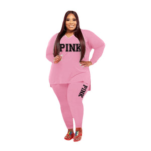 Plus size Women Clothing Two Piece Set