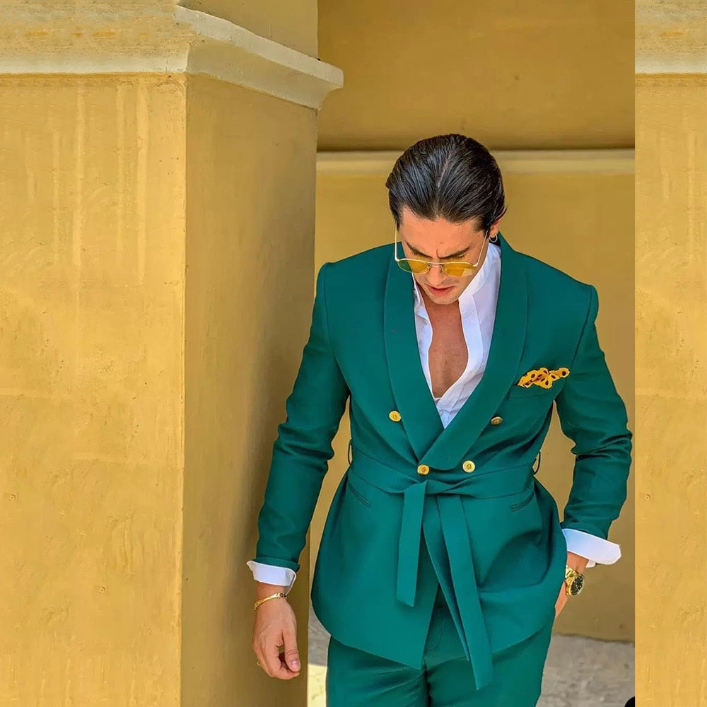 Suit - New Design Green Male Suits