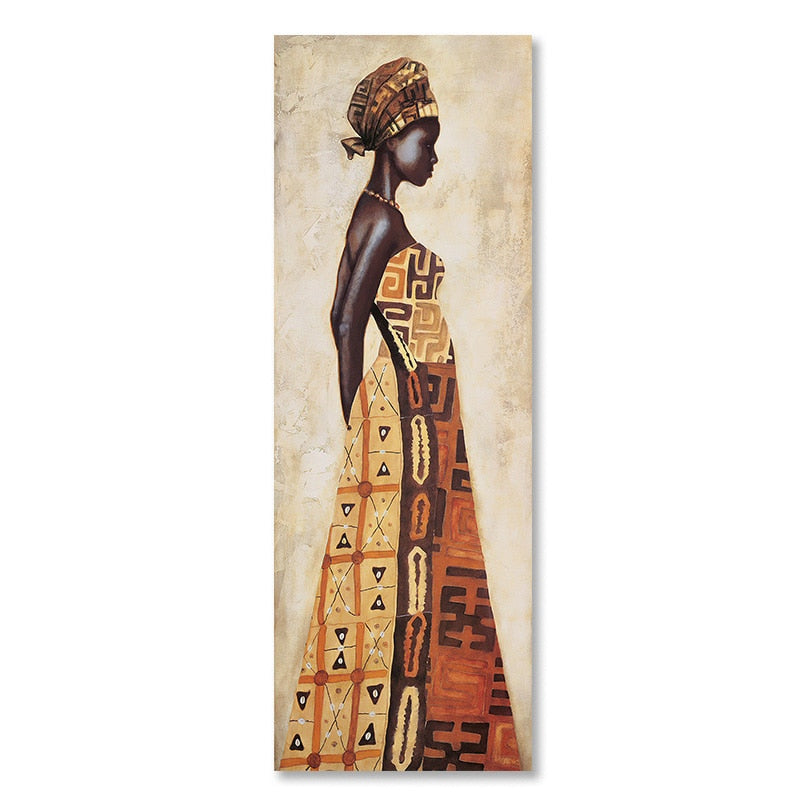 African Tribal Black Women Canvas