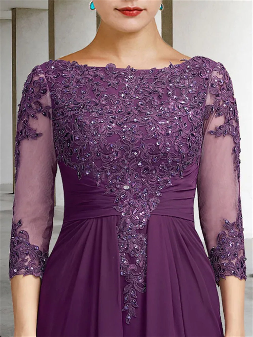 Gorgeous Lace Chiffon Beaded Evening Gowns