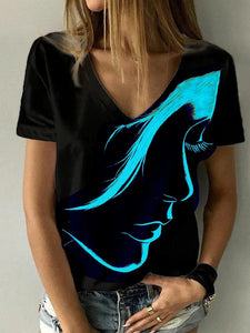 Abstract Portrait Painting T Shirt