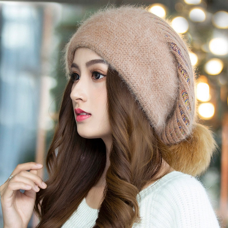 Women Hat -  Fleece Knitted Hat