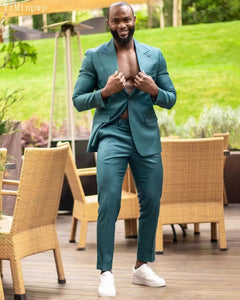 Suit - 2 Pieces Peaked Lapel Single Breasted Suit