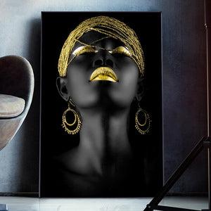 Modern African Woman Wall Art Prints