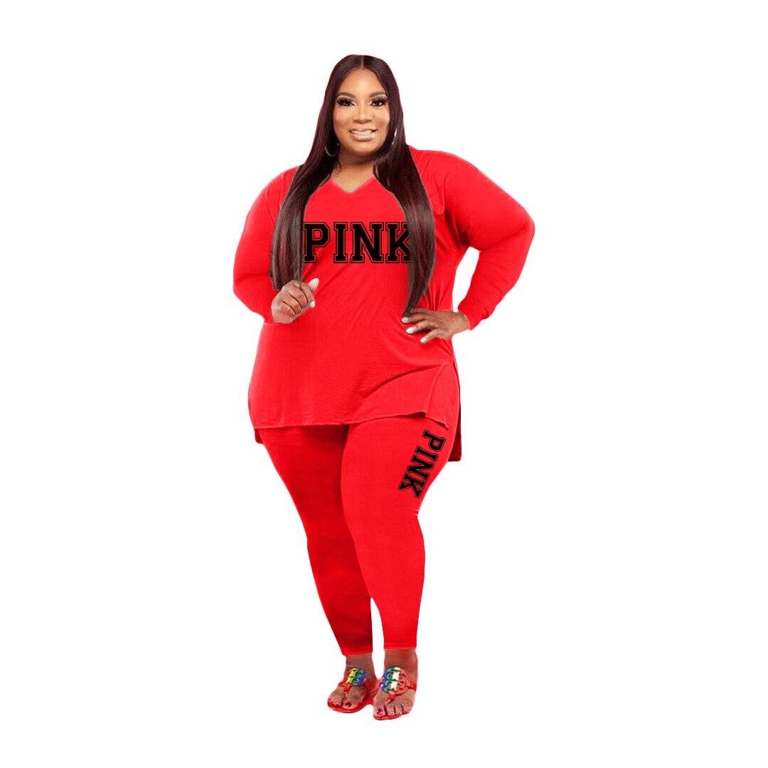 Plus size Women Clothing Two Piece Set