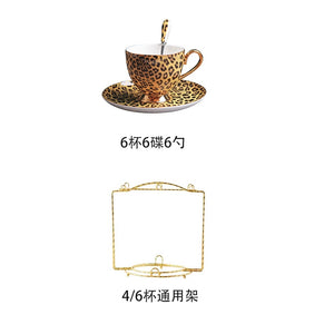 Tea Set - Coffee Mug and Tea Set Leopard Print