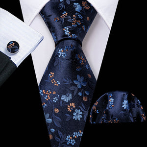 Ties Hanky Cufflinks Silk Set