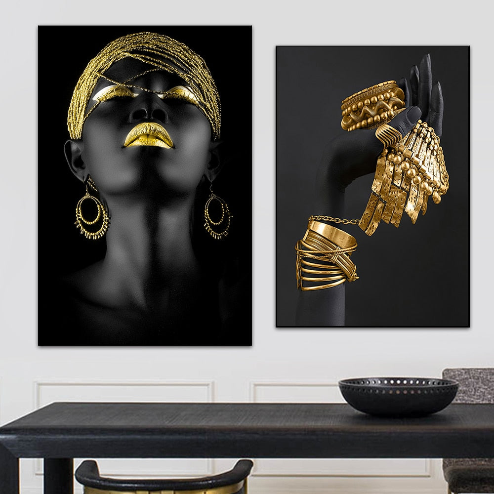 Modern African Woman Wall Art Prints