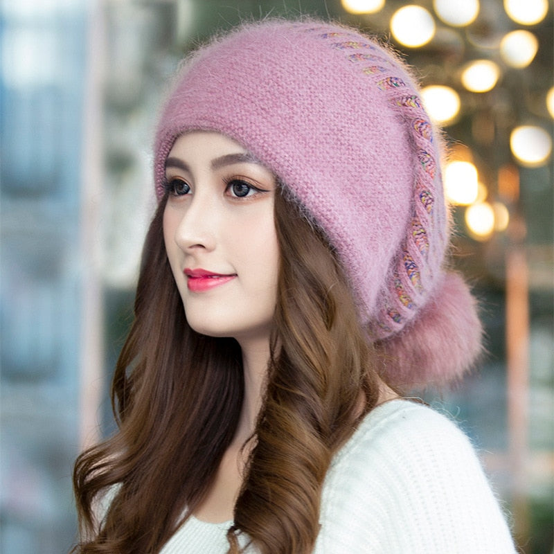 Women Hat -  Fleece Knitted Hat