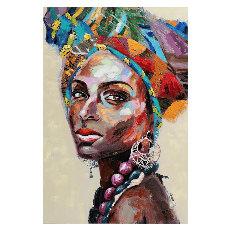 Painting - African Art Woman Painting