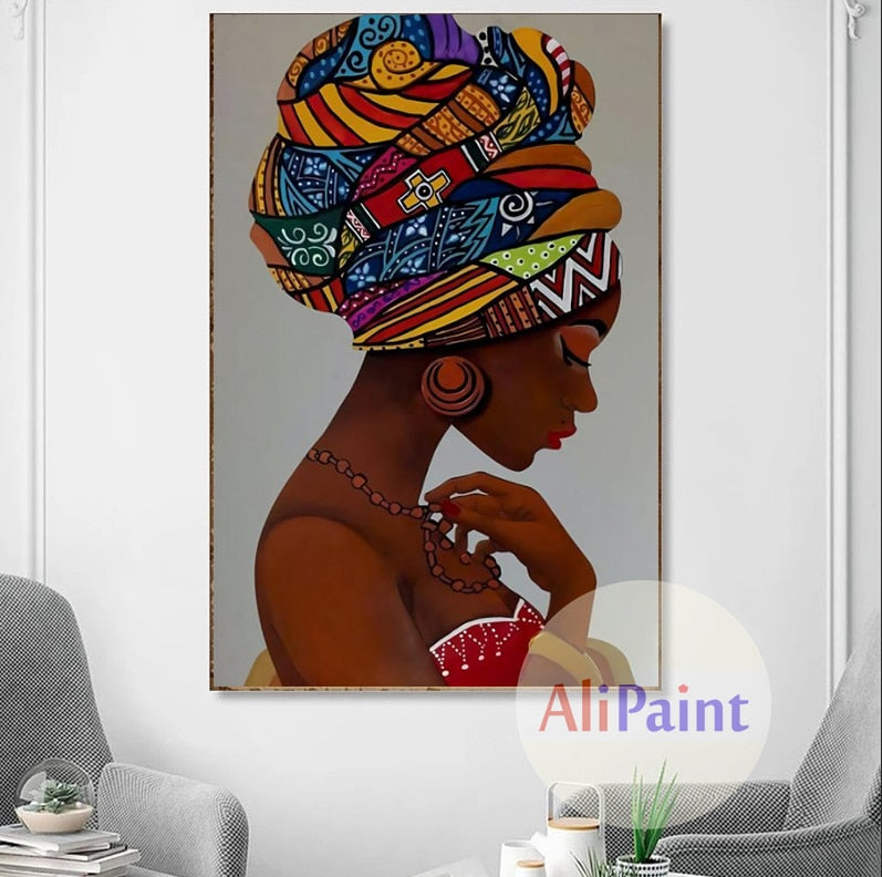 Painting - African Art Woman Painting