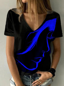 Abstract Portrait Painting T Shirt