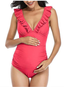 Maternity  Ruffle Beachwear Swimsuit