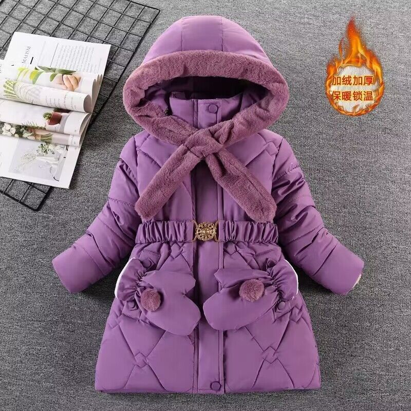 Girls Jacket Warm Windproof Outerwear