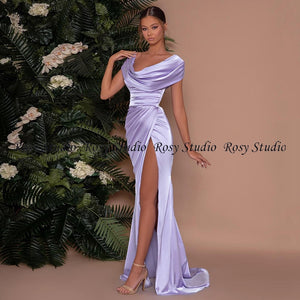 Simple Scoop Lilac Evening Gown