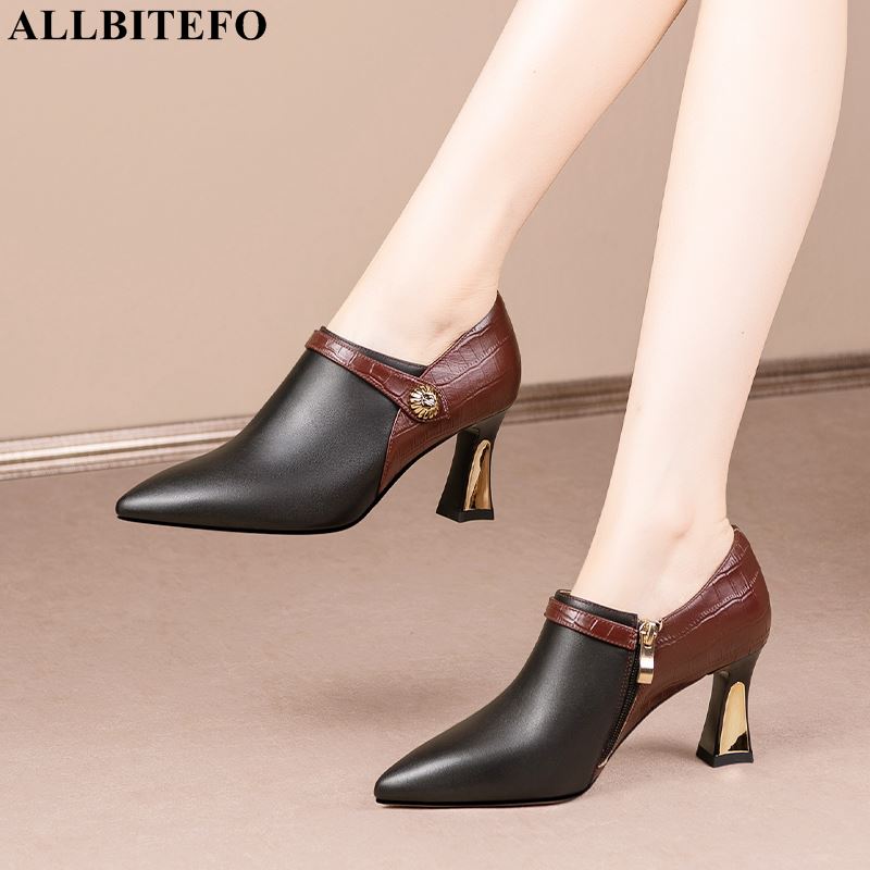 Shoes - Mixed Colors Real Genuine Leather Women Heels