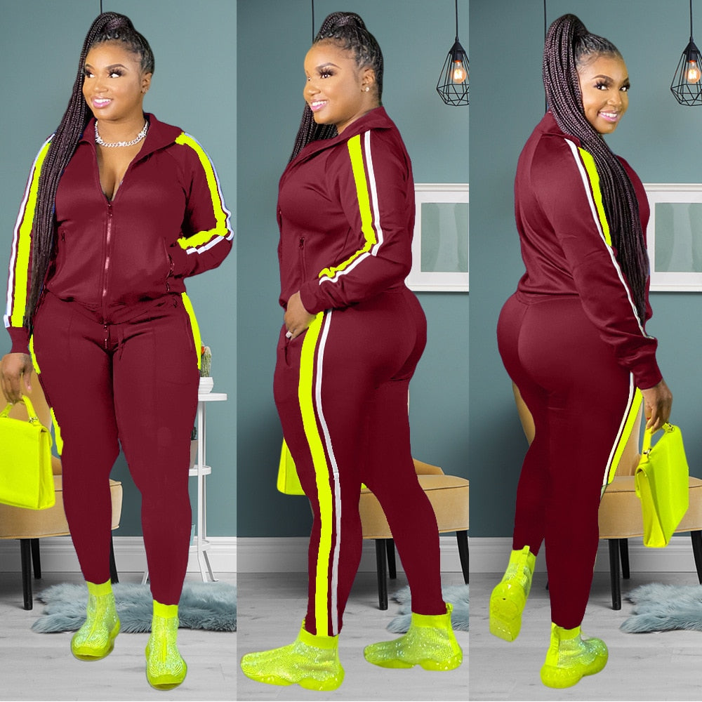 2 Piece Women Fall Clothes Sweat suit-Just4uCollectible