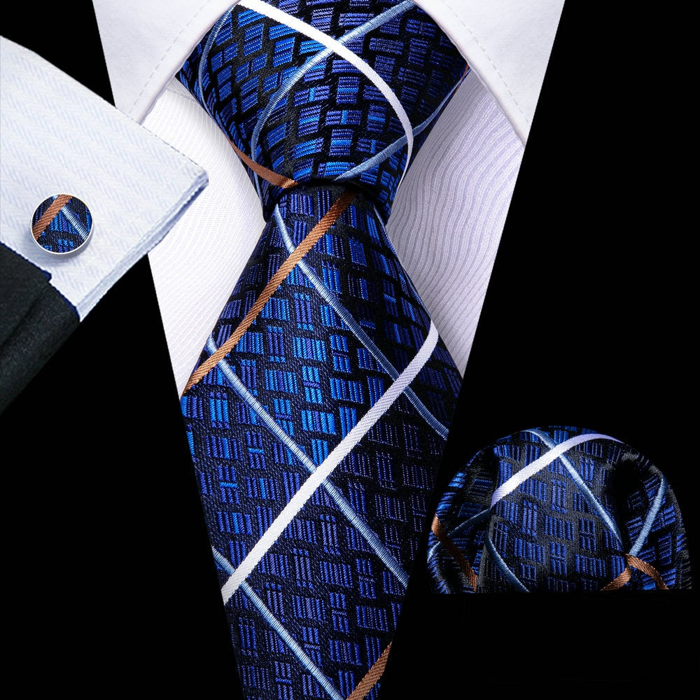 Ties Hanky Cufflinks Silk Set