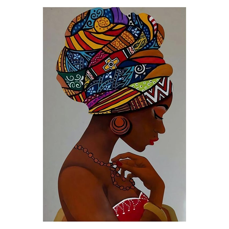 Painting - African Art Woman Painting