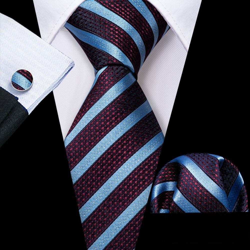 Ties Hanky Cufflinks Silk Set