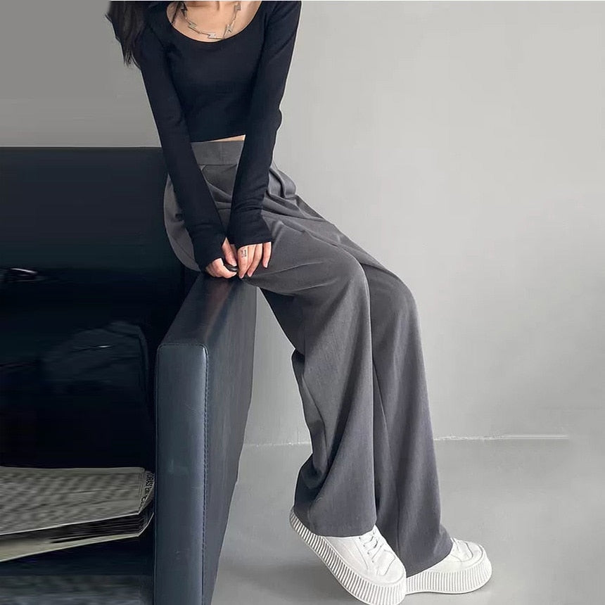 Draped Straight Pants