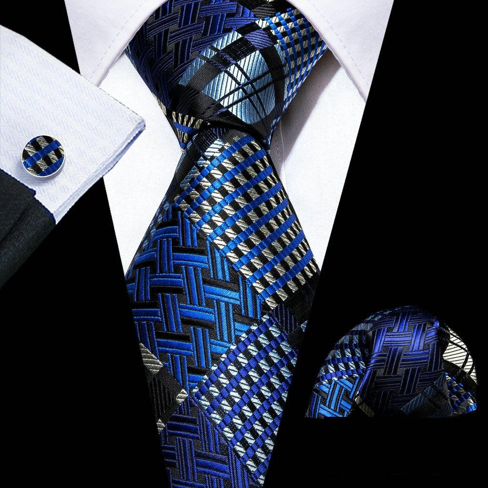 Ties Hanky Cufflinks Silk Set